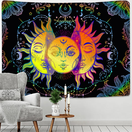 Moon Phase Flowers Tapestry Home Decoration Bedroom Decoration